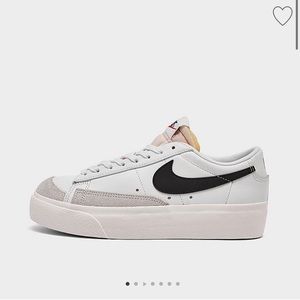 White and Black Nike Blazer Low Platform Women’s Shoes ‘77